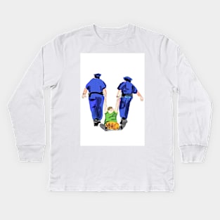 police arresting people Kids Long Sleeve T-Shirt